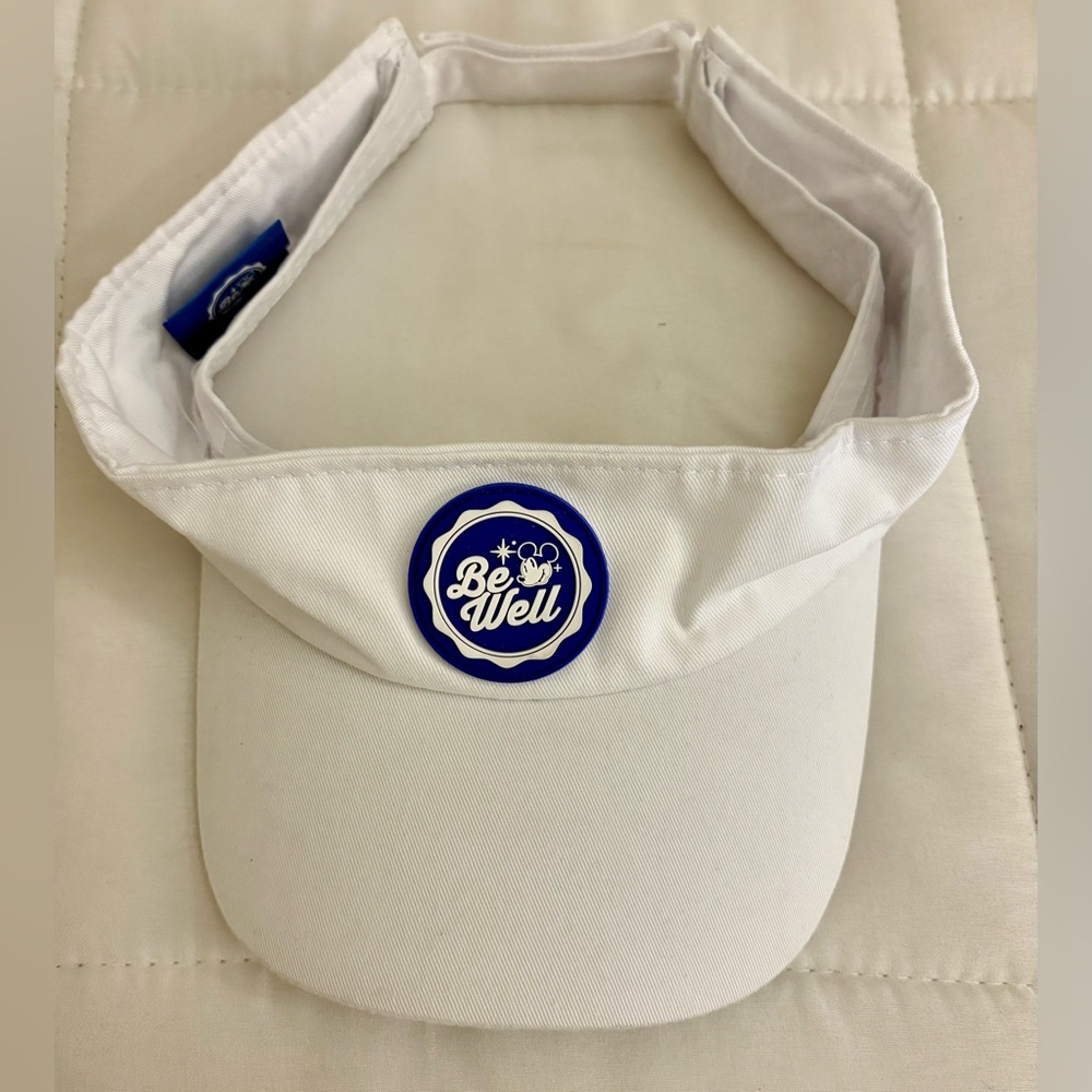 Disney Cast Member 5K Friends & Family Holiday "Be Well" White Adjustable Visor